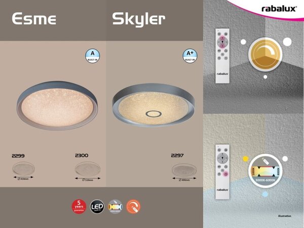 RABALUX 2300 Esme stropní svítidlo zabud. LED 40W bílá