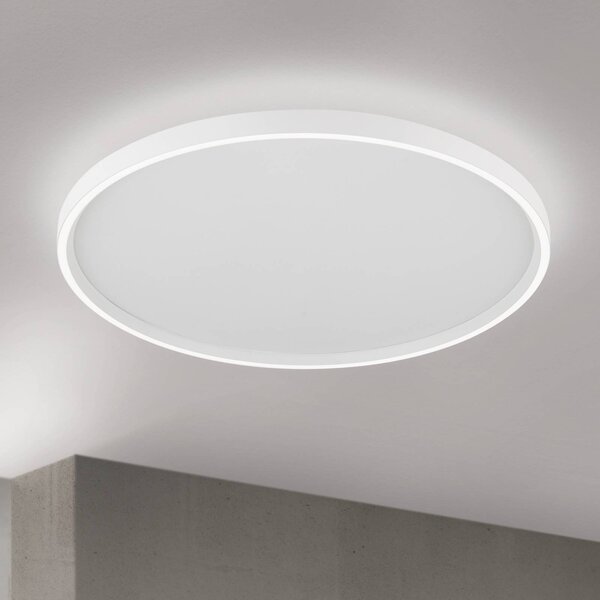 ORION LED stropní svítidlo MASCA, bílé, Ø 60 cm, kov, stmívatelné, stmívatelný, Bílá / opál, Obývací pokoj / jídelna, Hliník, Moderní