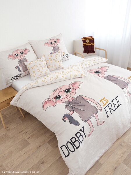 MK Lůžkoviny Mikroplyšové povlečení Harry Potter - Dobby 140 × 200 cm, 70 x 90 cm