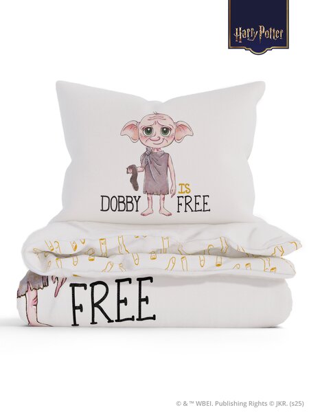 MK Lůžkoviny Mikroplyšové povlečení Harry Potter - Dobby 140 × 200 cm, 70 x 90 cm