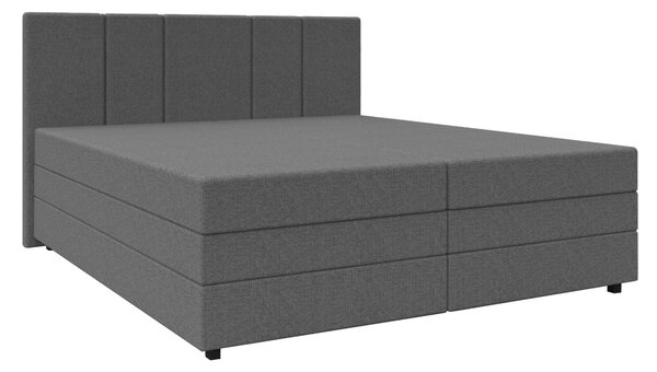 KONDELA Boxspringová postel, šedá, 180x200, ALEXA