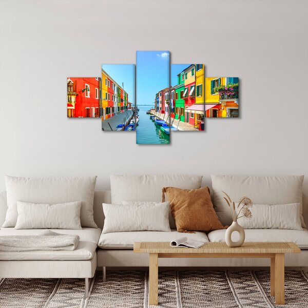 Obraz - Ostrov Burano, Benátky, Itálie (125x70 cm)
