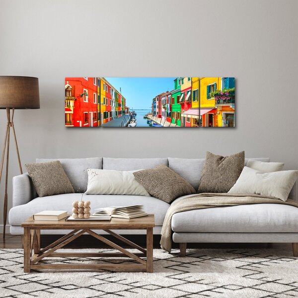Obraz - Ostrov Burano, Benátky, Itálie (170x50 cm)