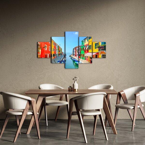 Obraz - Ostrov Burano, Benátky, Itálie (125x70 cm)