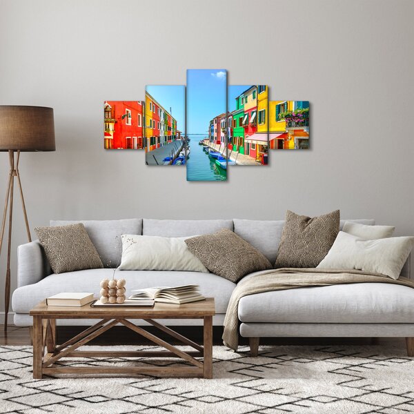 Obraz - Ostrov Burano, Benátky, Itálie (125x70 cm)