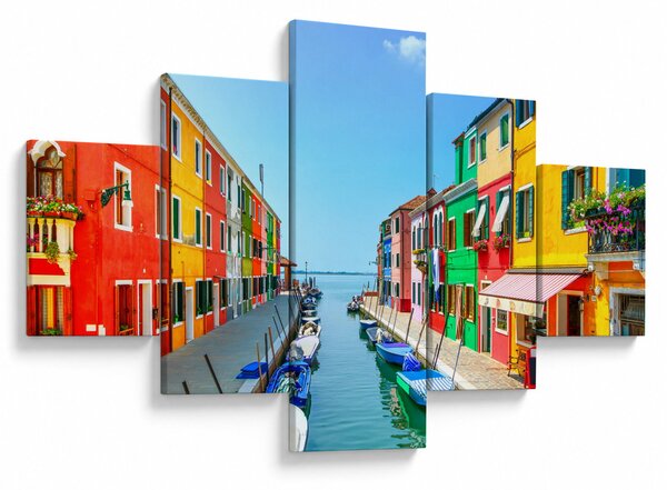 Obraz - Ostrov Burano, Benátky, Itálie (125x70 cm)