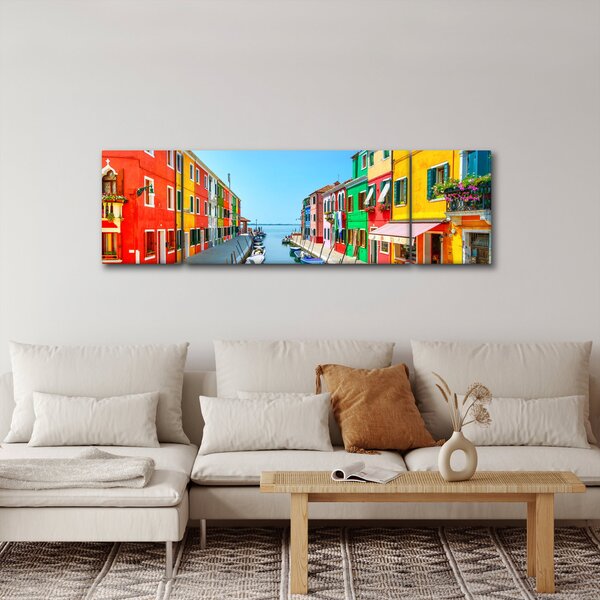 Obraz - Ostrov Burano, Benátky, Itálie (170x50 cm)
