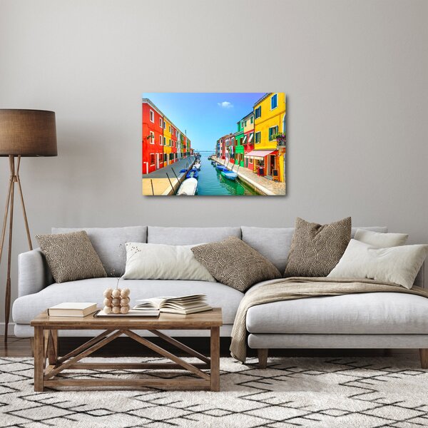 Obraz - Ostrov Burano, Benátky, Itálie (70x50 cm)