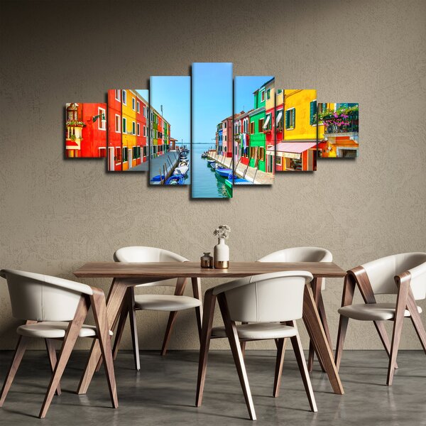 Obraz - Ostrov Burano, Benátky, Itálie (210x100 cm)
