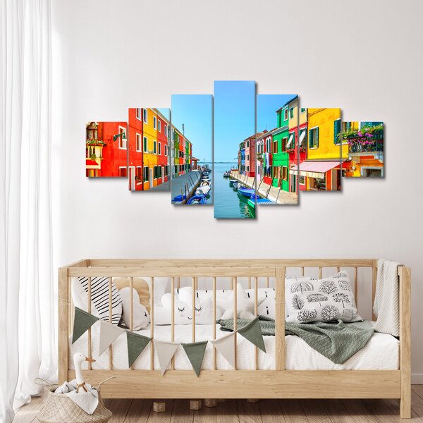 Obraz - Ostrov Burano, Benátky, Itálie (210x100 cm)