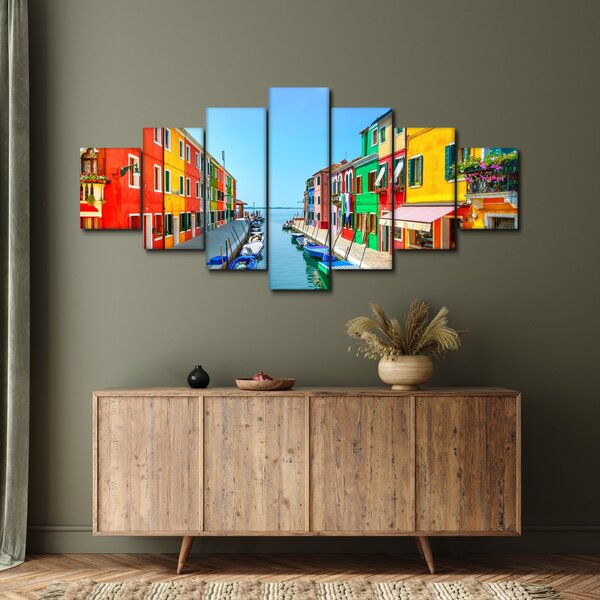 Obraz - Ostrov Burano, Benátky, Itálie (210x100 cm)