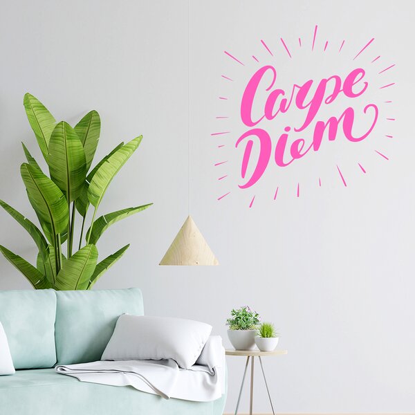 Živá Zeď Samolepka Carpe Diem (Užívej dne) Barva: černá