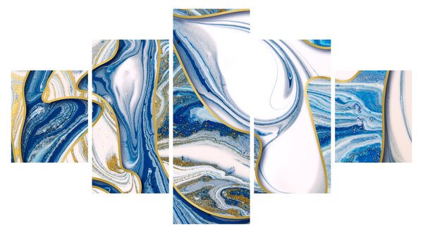 Obraz - Vlny z mramoru (125x70 cm)