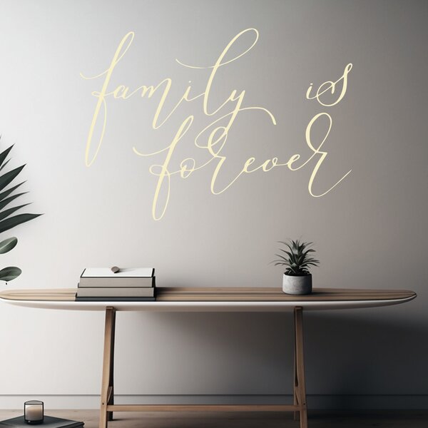 Živá Zeď Samolepka Family is forever Barva: černá