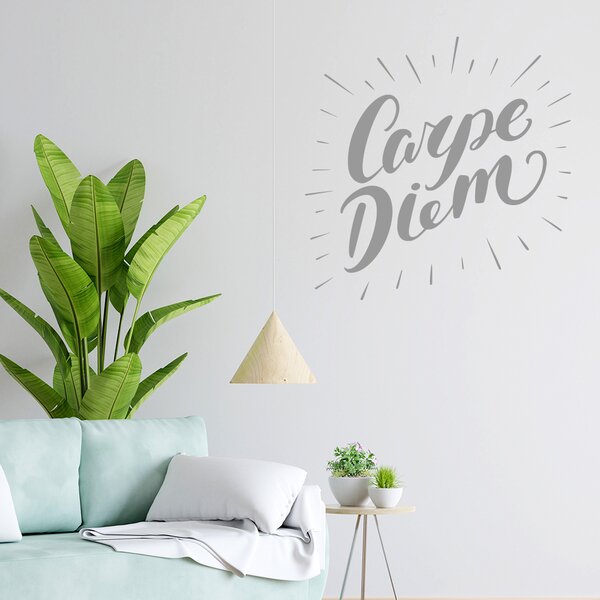 Živá Zeď Samolepka Carpe Diem (Užívej dne) Barva: černá