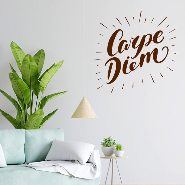 Živá Zeď Samolepka Carpe Diem (Užívej dne) Barva: černá