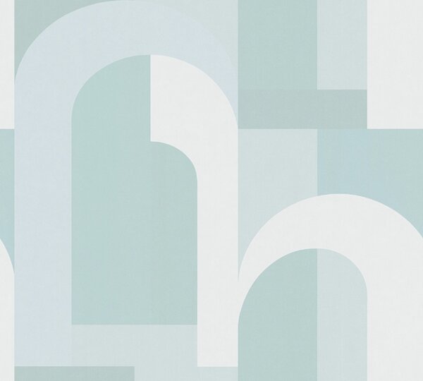 A.S. Création | Vliesová tapeta na zeď AP Arcade 39170-3 | 0,53 x 10,05 m | tyrkysová, modrá, bílá