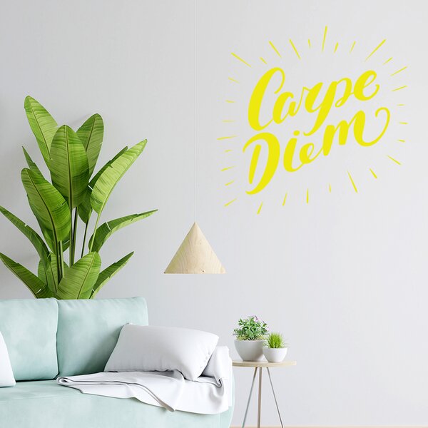 Živá Zeď Samolepka Carpe Diem (Užívej dne) Barva: černá
