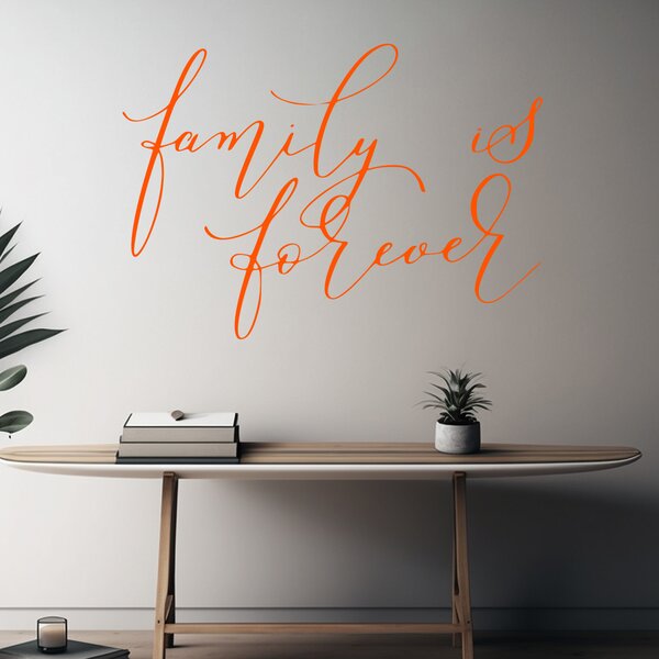 Živá Zeď Samolepka Family is forever Barva: černá
