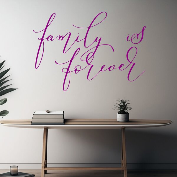 Živá Zeď Samolepka Family is forever Barva: černá