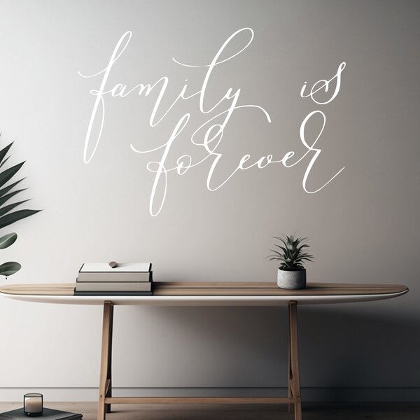 Živá Zeď Samolepka Family is forever Barva: černá
