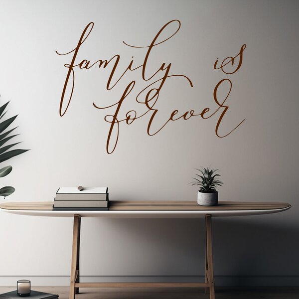 Živá Zeď Samolepka Family is forever Barva: černá