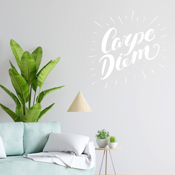 Živá Zeď Samolepka Carpe Diem (Užívej dne) Barva: černá