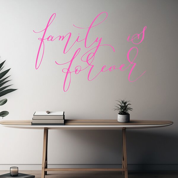 Živá Zeď Samolepka Family is forever Barva: černá