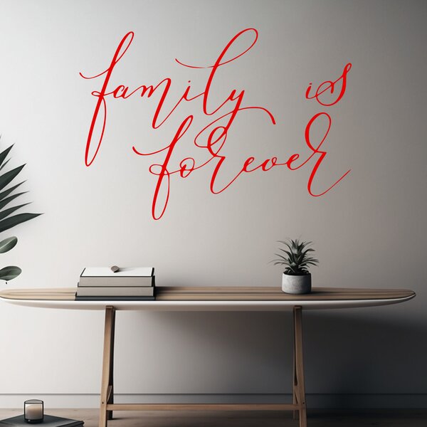 Živá Zeď Samolepka Family is forever Barva: černá