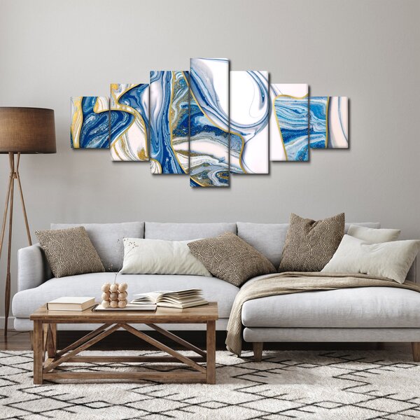 Obraz - Vlny z mramoru (210x100 cm)