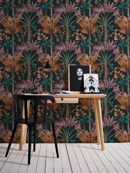 A.S. Création | Vliesová tapeta na zeď AP Arcade 39172-1 | 0,53 x 10,05 m | vícebarevná, černá, hnědá, růžová, vining ivy