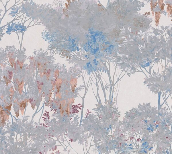 A.S. Création | Vliesová tapeta na zeď AP Arcade 39173-2 | 0,53 x 10,05 m | modrá, krémová, oranžová, šedá
