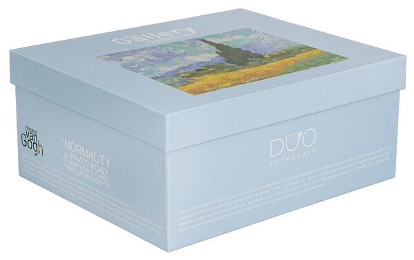 Porcelánový šálek s podšálkem Van Gogh Wheat Field 270 ml sada 2ks