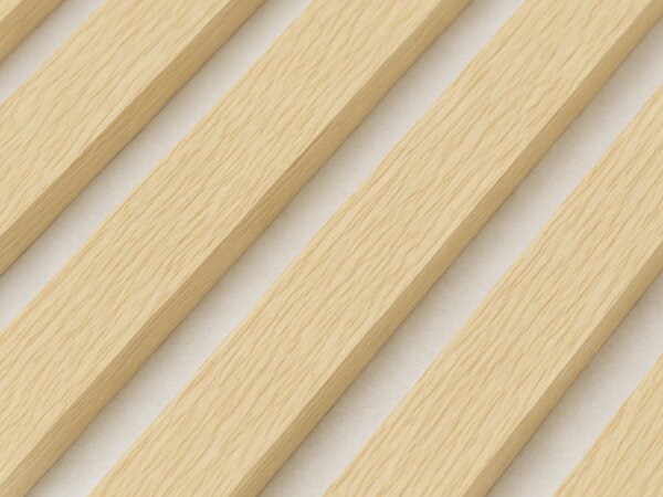 Horve Akustický panel 2700 x 605 mm - bílý dub s bílým filcem (dekor ze tří stran)