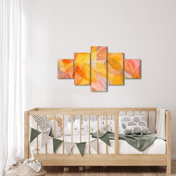 Obraz - Pozadí z podzimního listí (125x70 cm)