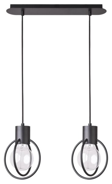 Lustr na lanku AURA 2xE27/60W/230V černá
