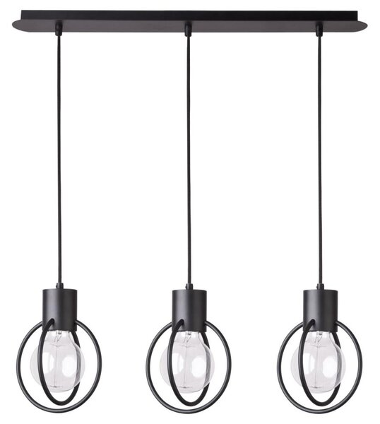 Lustr na lanku AURA 3xE27/60W/230V černá