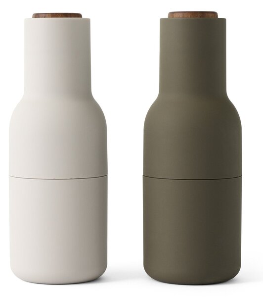 AUDO COPENHAGEN Mlýnky na sůl a pepř Bottle, Hunting Green / Beige, Walnut, 2ks
