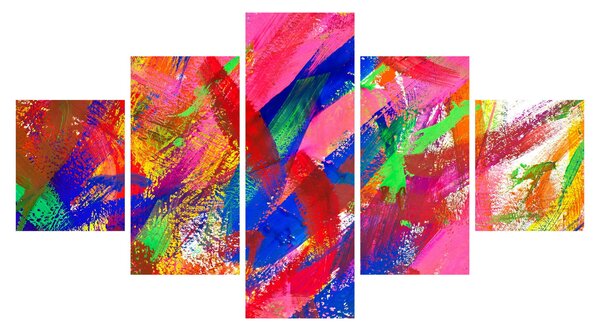 Obraz - Barevná abstrakce (125x70 cm)