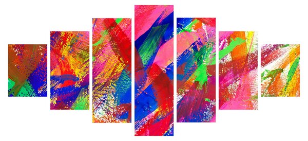 Obraz - Barevná abstrakce (210x100 cm)