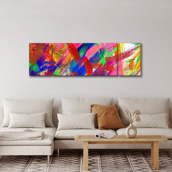 Obraz - Barevná abstrakce (170x50 cm)