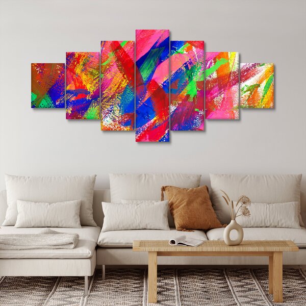 Obraz - Barevná abstrakce (210x100 cm)