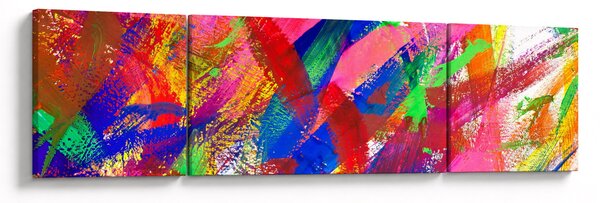 Obraz - Barevná abstrakce (170x50 cm)