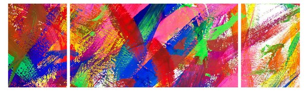 Obraz - Barevná abstrakce (170x50 cm)