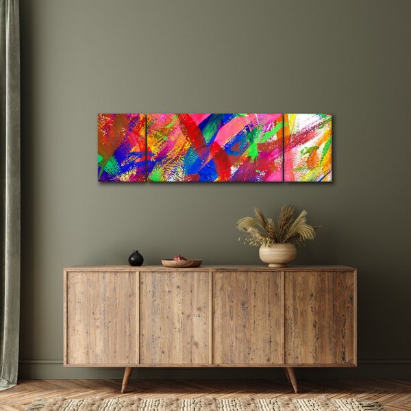 Obraz - Barevná abstrakce (170x50 cm)