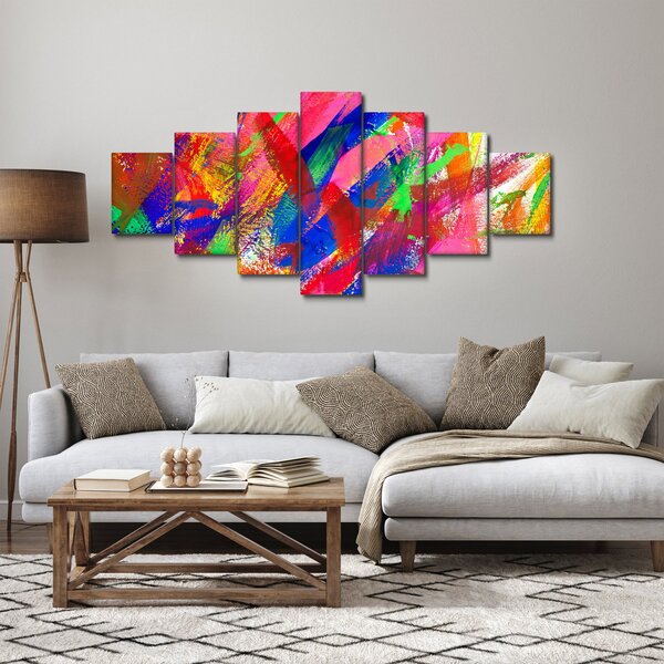 Obraz - Barevná abstrakce (210x100 cm)