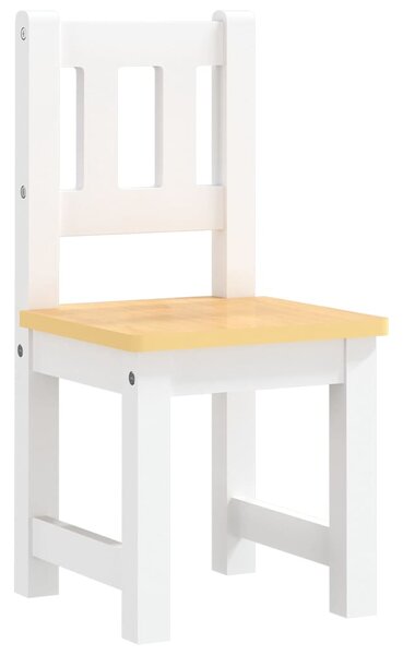 3dílná sada dětského stolu a židlí bílá a béžová MDF 10410
