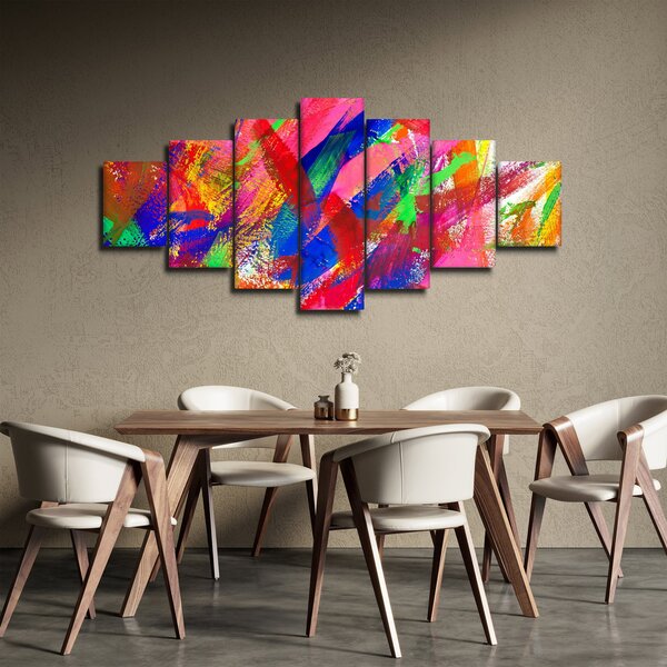 Obraz - Barevná abstrakce (210x100 cm)