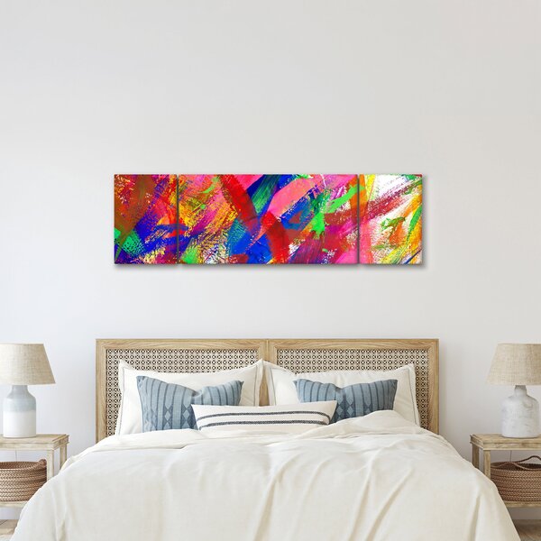 Obraz - Barevná abstrakce (170x50 cm)