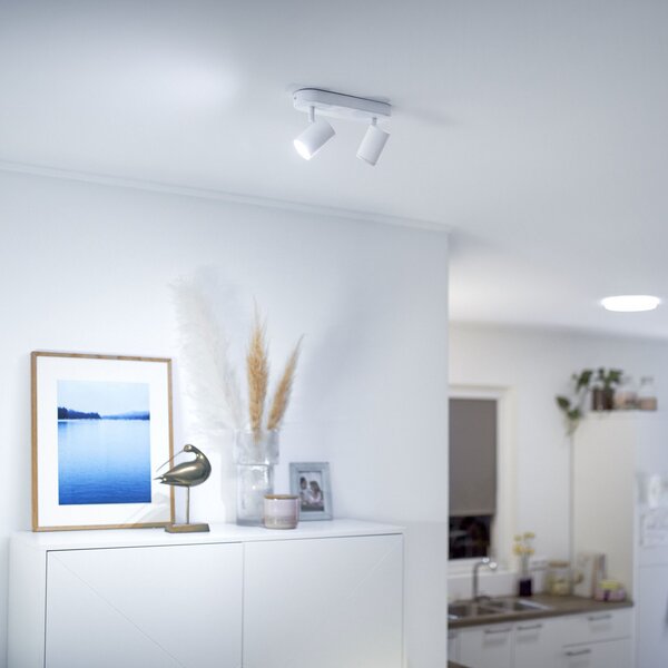 Stropní Lampa WiZ, Imageo, stmívatelné, Bílá, Obývací pokoj, Hliník, Moderní